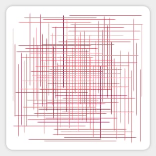 Thin Pink Lines Staggered Crosshatch Sticker